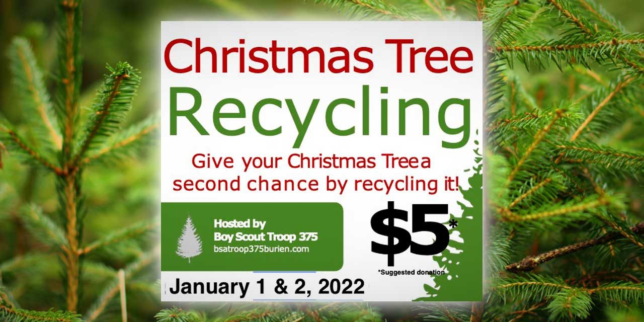 Scout Troop Tree Recycle event will be Jan. 1 & 2; also offering curbside pick-up
